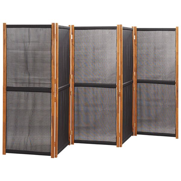 vidaXL 5-tlg. Raumteiler Schwarz 350x180 cm