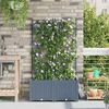 vidaXL Garten-Pflanzgef&auml;&szlig; 2 pcs Hellgrau Stahl