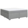 vidaXL Boxspringbett mit Matratze Hellgrau 180x200 cm Stoff