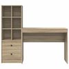 vidaXL Schreibtisch mit Schubladen 2 pcs Sonoma-Eiche
