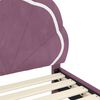 vidaXL Kinderbettgestell mit Kopfteil Lila 70 x 140 cm Samt
