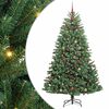 vidaXL K&uuml;nstlicher klappbarer Weihnachtsbaum mit 300 LEDs Gr&uuml;n 180 cm
