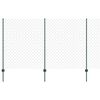 vidaXL Maschendrahtzaun mit Pfosten 10 x 1,4 m PVC-beschichteter Stahl