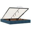 vidaXL Ottoman-Bett mit Matratzen & LED Dunkelblau 200x200 cm Samt