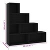 vidaXL B&uuml;cherregal/Raumteiler Schwarz 155x24x160 cm Holzwerkstoff