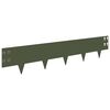 vidaXL Raseneinfassung 20 pcs 100 x 20 cm Stahl Olivgr&uuml;n
