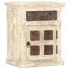 vidaXL Nachttisch Wei&szlig; 40&times;30&times;50 cm Mango Massivholz