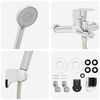 vidaXL Duschkopf Set Chrom G 1 / 2 Zoll