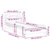 vidaXL Bett "Viana" mit Matratze Grau 100x200 cm Kunstleder