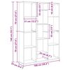 vidaXL Raumteiler/B&uuml;cherregal Wei&szlig; 100x24x140 cm Holzwerkstoff