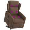 vidaXL Massagesessel mit Aufstehhilfe Braun Stoff