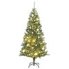 vidaXL K&uuml;nstlicher Weihnachtsbaum 300 LEDs & Kugeln Beschneit 180 cm