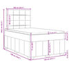 vidaXL Boxspringbett mit Matratze Dunkelgrau 120x190 cm Stoff