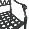 vidaXL Gartenstuhl 2 pcs Schwarz 56 x 55 x 92,5cm Aluminium