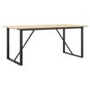 vidaXL Esstisch O-Gestell 180x90x75 cm Massivholz Kiefer und Stahl