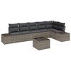 vidaXL Gartensofa-set mit Speicher Hellgrau Poly-Rattan