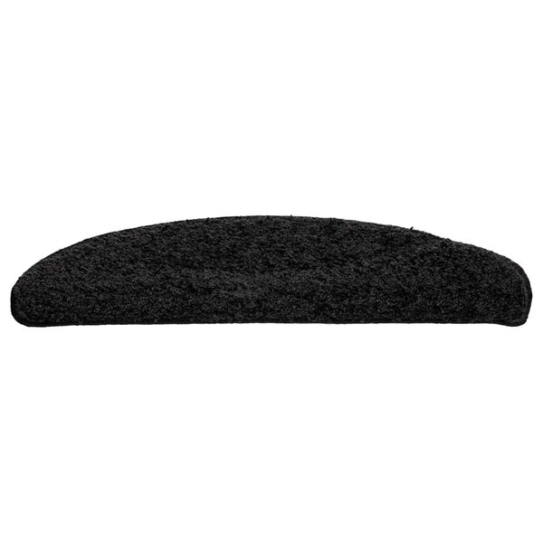 vidaXL Stufenmatten 30 Stk. 56x17x3 cm Schwarz Halbrund