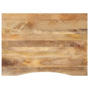 vidaXL Schreibtischplatte mit Aussparung 100x80x2,5cm Massivholz Mango