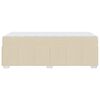 vidaXL Bettrahmen mit Matratze Creme 90 x 200 cm Stoff