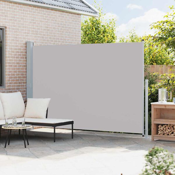 vidaXL Seitenmarkise Ausziehbar 200x300 cm Grau