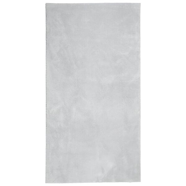 vidaXL Teppich HUARTE Kurzflor Weich und Waschbar Grau 80x150 cm