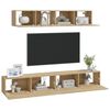 vidaXL 4-tlg. TV-Schrank-Set Sonoma-Eiche Holzwerkstoff