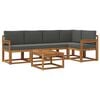 vidaXL Outdoor-Sofagarnitur 6 stk. Natur und Anthrazit
