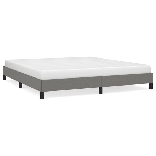 vidaXL Bettgestell ohne Matratze Dunkelgrau 160x200 cm Stoff