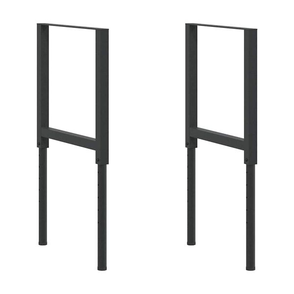 vidaXL Werkbankgestell Verstellbar 2 Stk. Metall 55x(69-95,5) cm