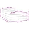 vidaXL Boxspringbett mit Matratze & LED Schwarz 160x210 cm Samt