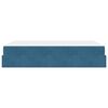 vidaXL Bettgestell mit Matratze mit Matratze 2 pcs Blau Samt