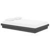 vidaXL Massivholzbett Grau 120x190 cm