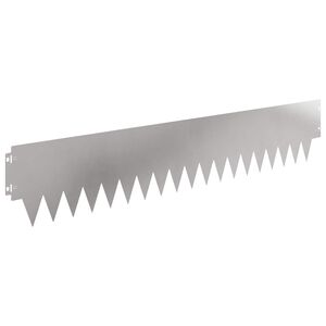 vidaXL Rasenkante 10 stk. 103 x 20 cm Stahl Silber