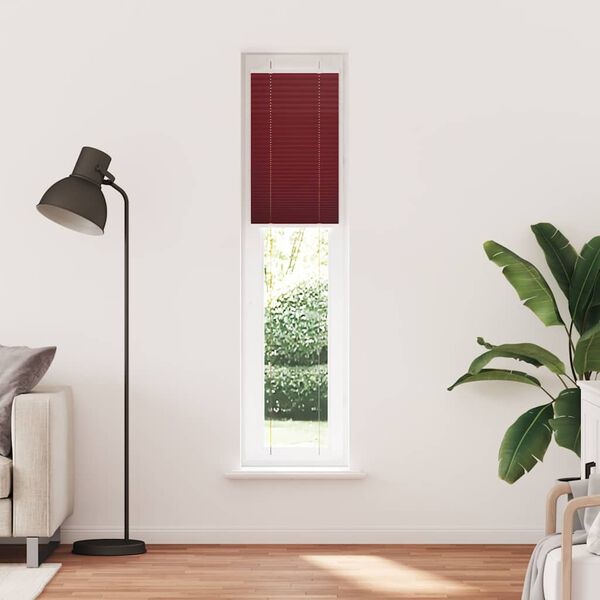 vidaXL Plissee Bordeauxrot 50x200 cm Stoffbreite 49,4 cm Polyester
