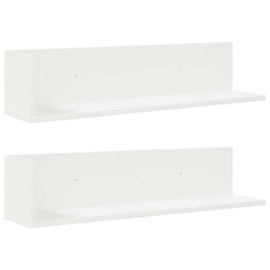 vidaXL Wandregale 2 Stk. Wei&szlig; 75x16,5x16,5 cm Holzwerkstoff
