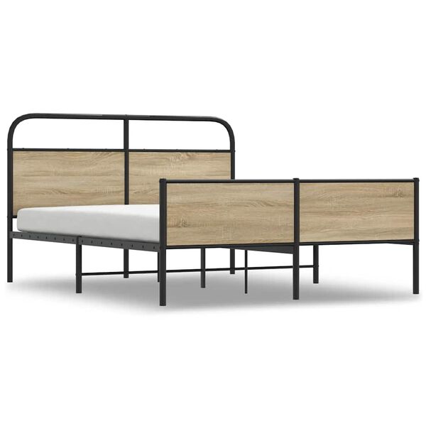 vidaXL Metallbett ohne Matratze R&auml;uchereiche 180x200 cm