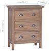 vidaXL Sideboard mit 3 Schubladen 60x30x75 cm Teak Massivholz