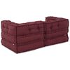 vidaXL Modulares Sofa 2 pcs Kastanienbraun 140 x 70 x 56 cm Stoff