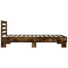 vidaXL Bettgestell R&auml;uchereiche 90x200 cm Holzwerkstoff und Metall