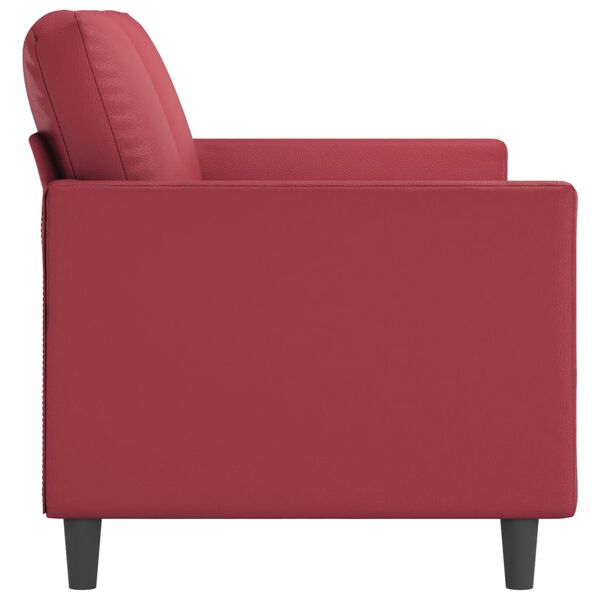 vidaXL 3-Sitzer-Sofa Weinrot 180 cm Kunstleder