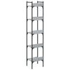 vidaXL B&uuml;cherregal 5 B&ouml;den Grau Sonoma 35x30x174 cm Holzwerkstoff