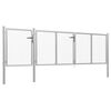 vidaXL Gartentor aus Stahl 400 x 75 cm Silber