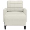 vidaXL Sessel mit Hocker Creme 60 cm Samt