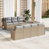 vidaXL Gartensofa-set mit Kissen 8 pcs Beige Poly-Rattan