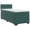 vidaXL Boxspringbett mit Matratze Dunkelgr&uuml;n 90 x 200 cm Samt