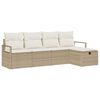 vidaXL Sofa Set 5 stk. 5-Sitzanzahl Beige und Creme Poly-Rattan