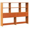 vidaXL Bettgestell mit Aufbewahrungskopfteil 2 pcs Wachsbraun