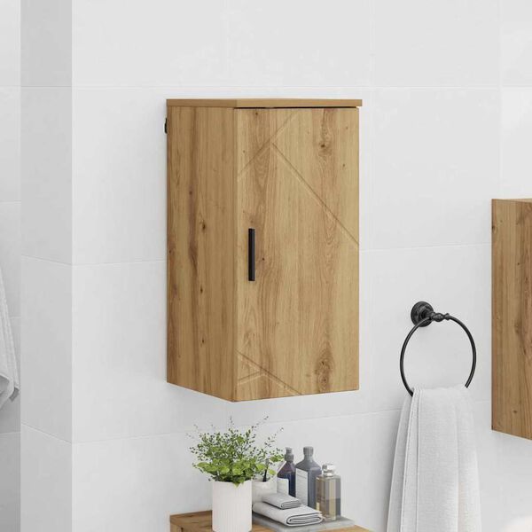vidaXL Badezimmerschrank Wandmontiert Artisan-Eiche 30 x 31,5 x 61 cm