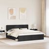 vidaXL Bettrahmen Schwarz 180 x 200 cm Massives Kiefernholz