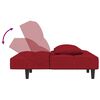 vidaXL Schlafsofa 2-Sitzer mit 2 Kissen & Hocker Weinrot Samt